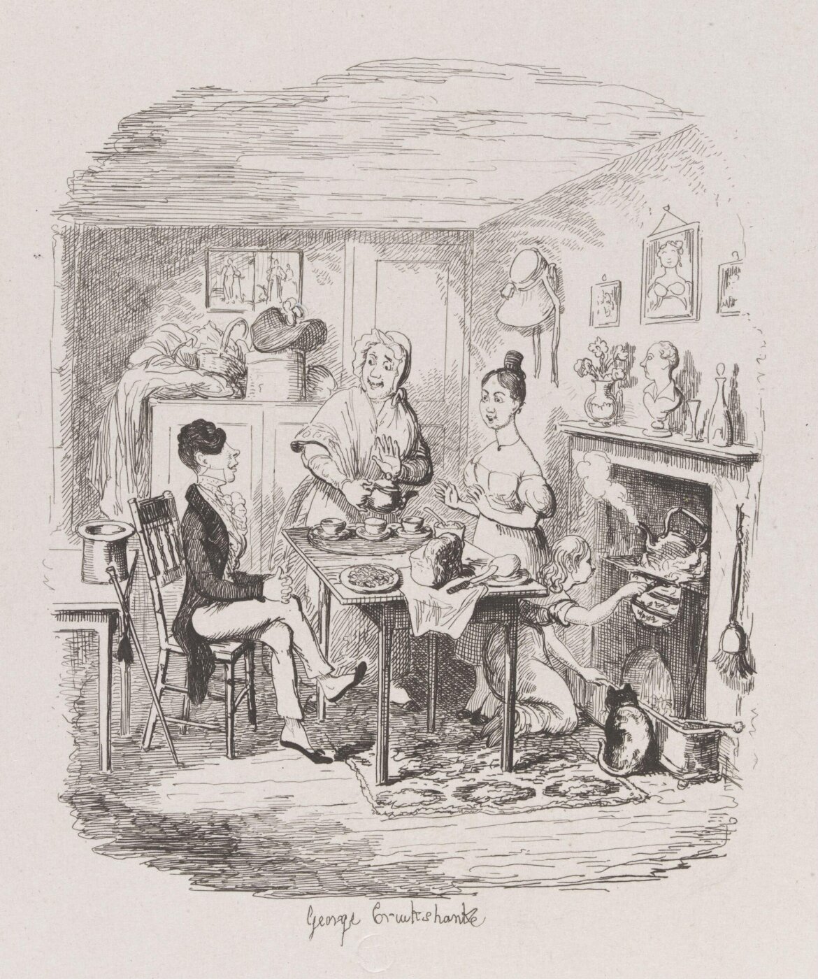 Cruikshank, George, Jemima Evans