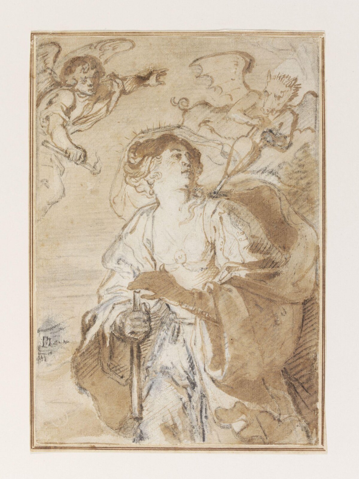 The Devil Blowing Out St. Genevieve's Candle, mid 17th century
