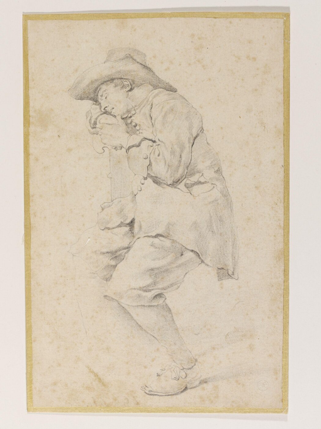 Unknown, Study of a Man Sleeping with his Head and Arms Resting on a Chair