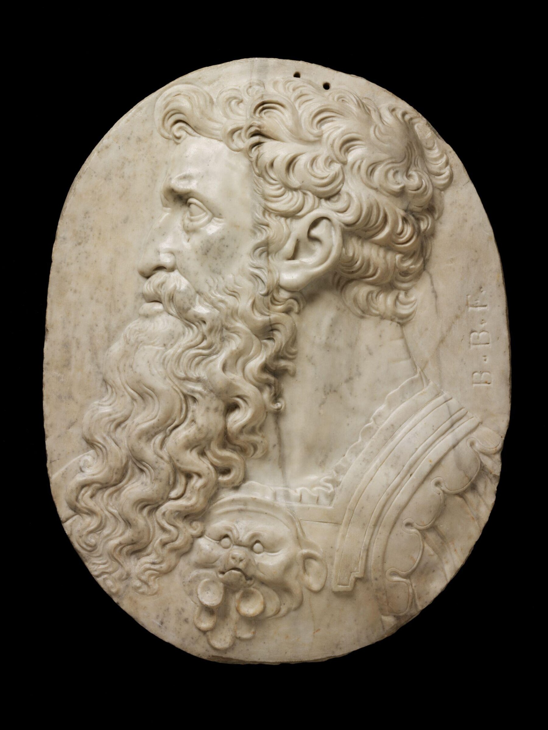 Head of a bearded man, Baccio Bandinelli, ca. 1550-1560