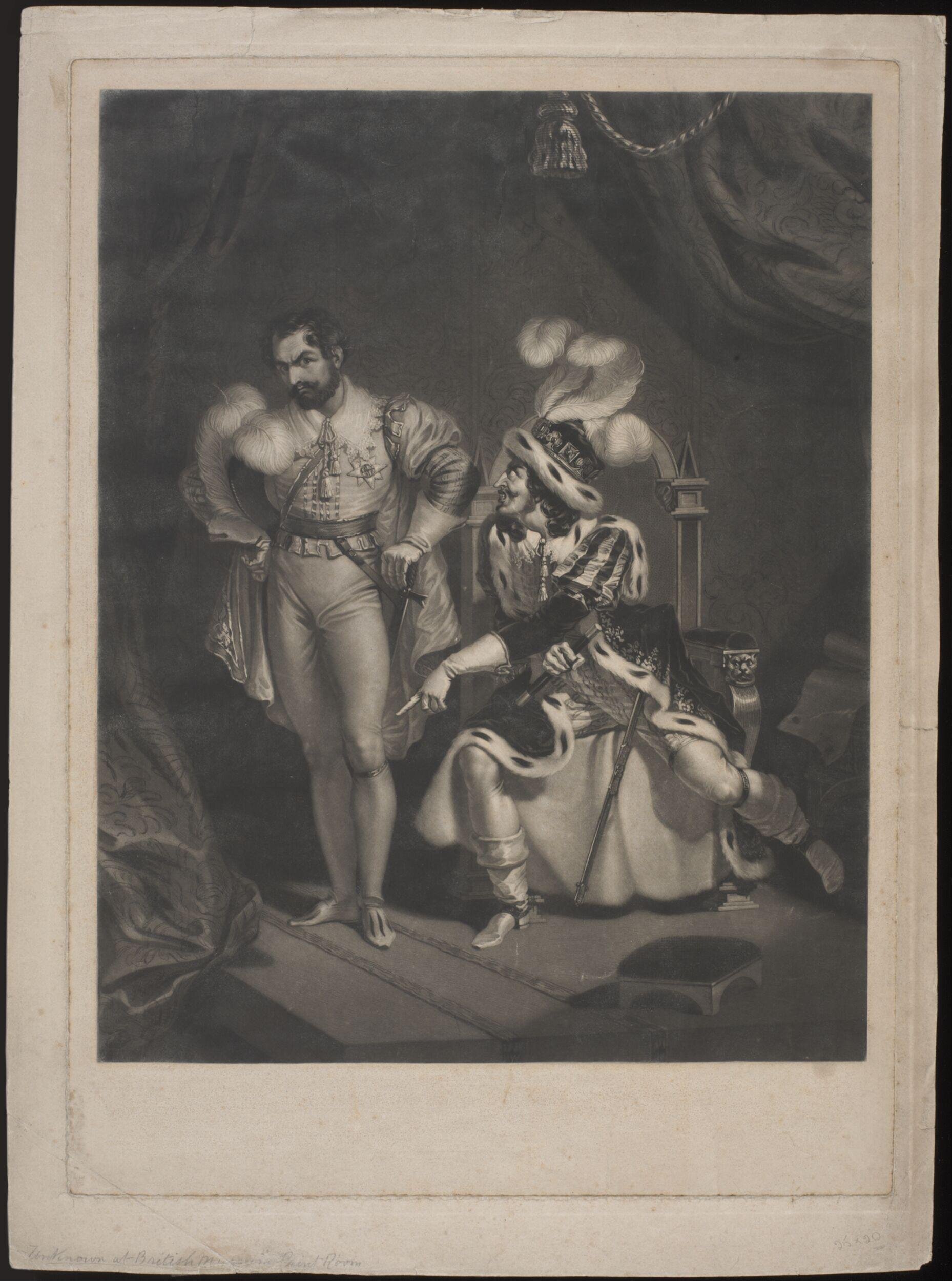 Richard III endeavouring to persuade the Duke of Buckingham / to consent to the Murder of the Young Princes