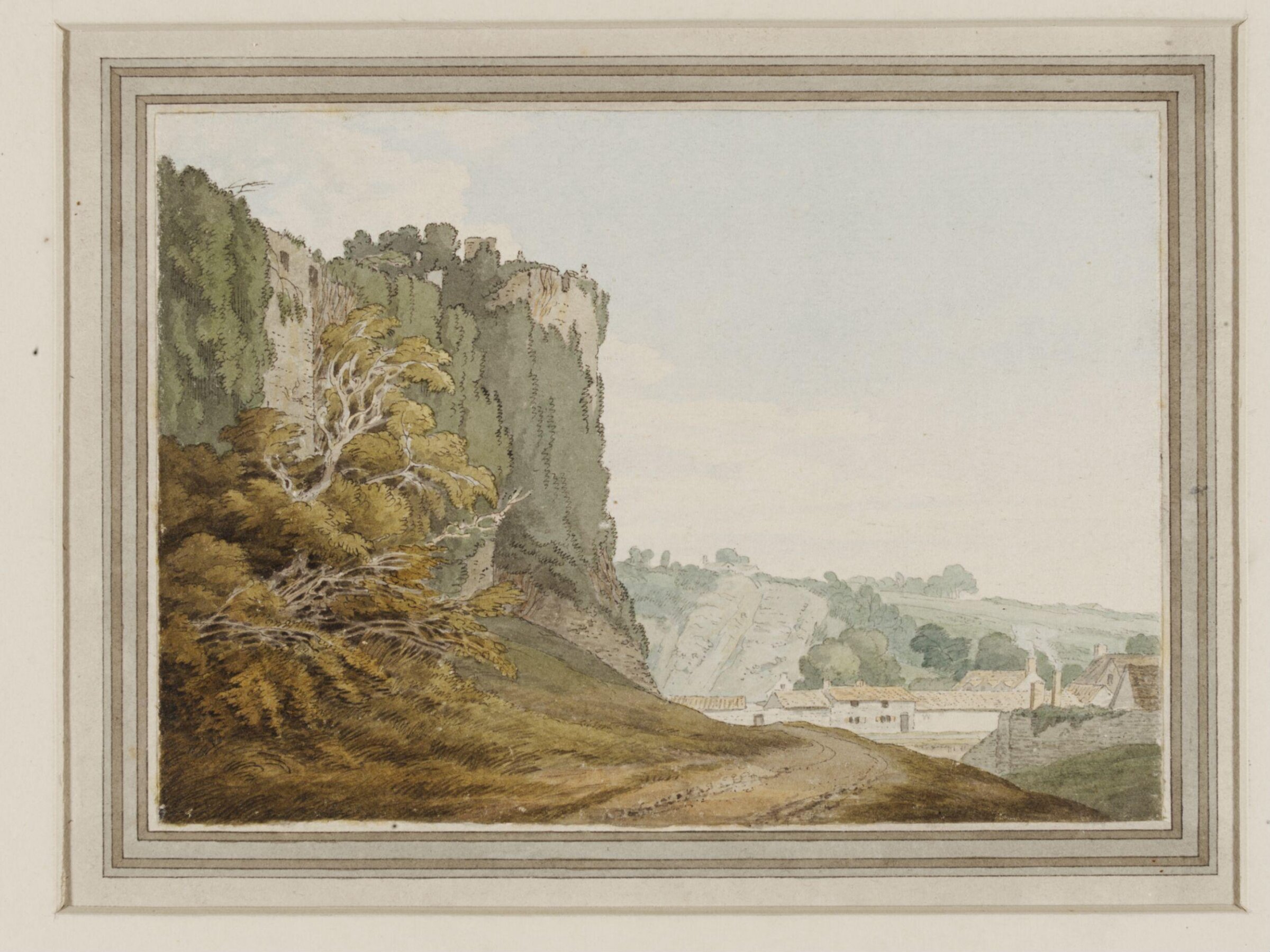 Part of Chepstow Castle, John White Abbott, 1797
