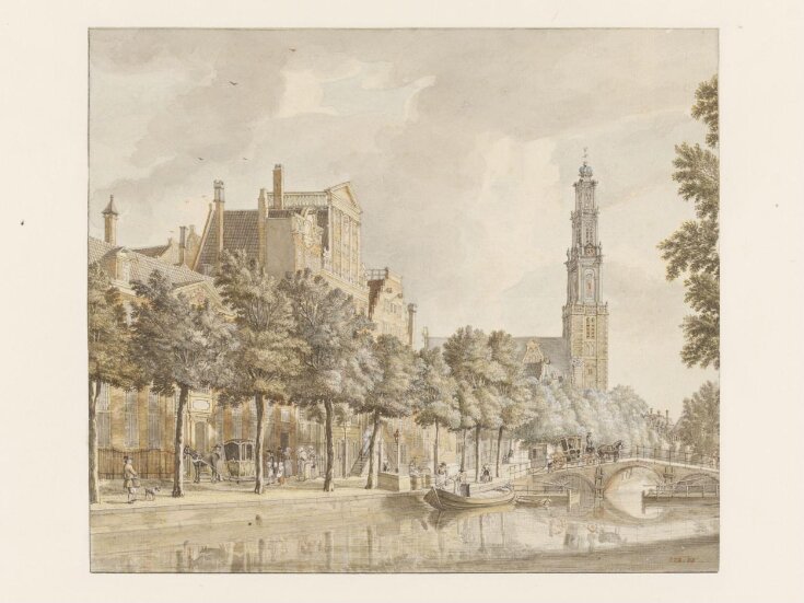 View in Amsterdam with Canal Houses and the Westerkerk on the Prinsengracht top image