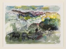 Landscape with sheep thumbnail 1