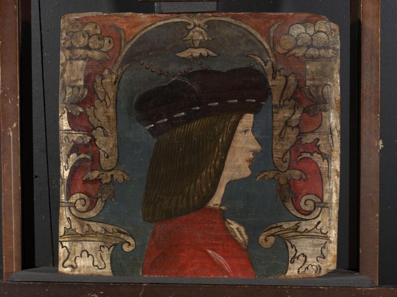 Profile bust of a man facing right