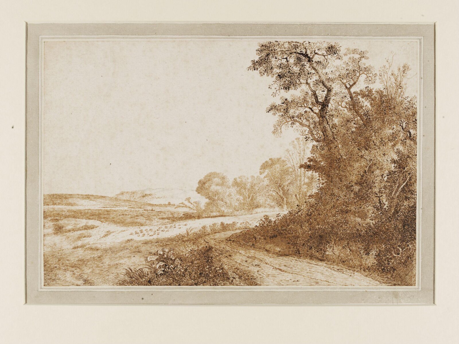 Road by woods and fields, Cornelis Hendriksz. Vroom, c.1620-30