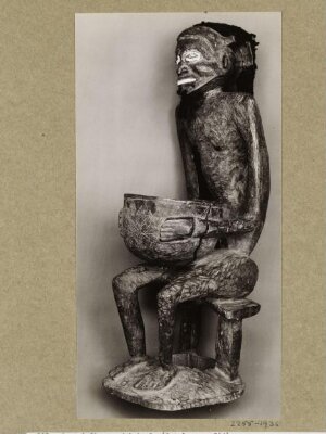 Seated figure with bowl. Bafum