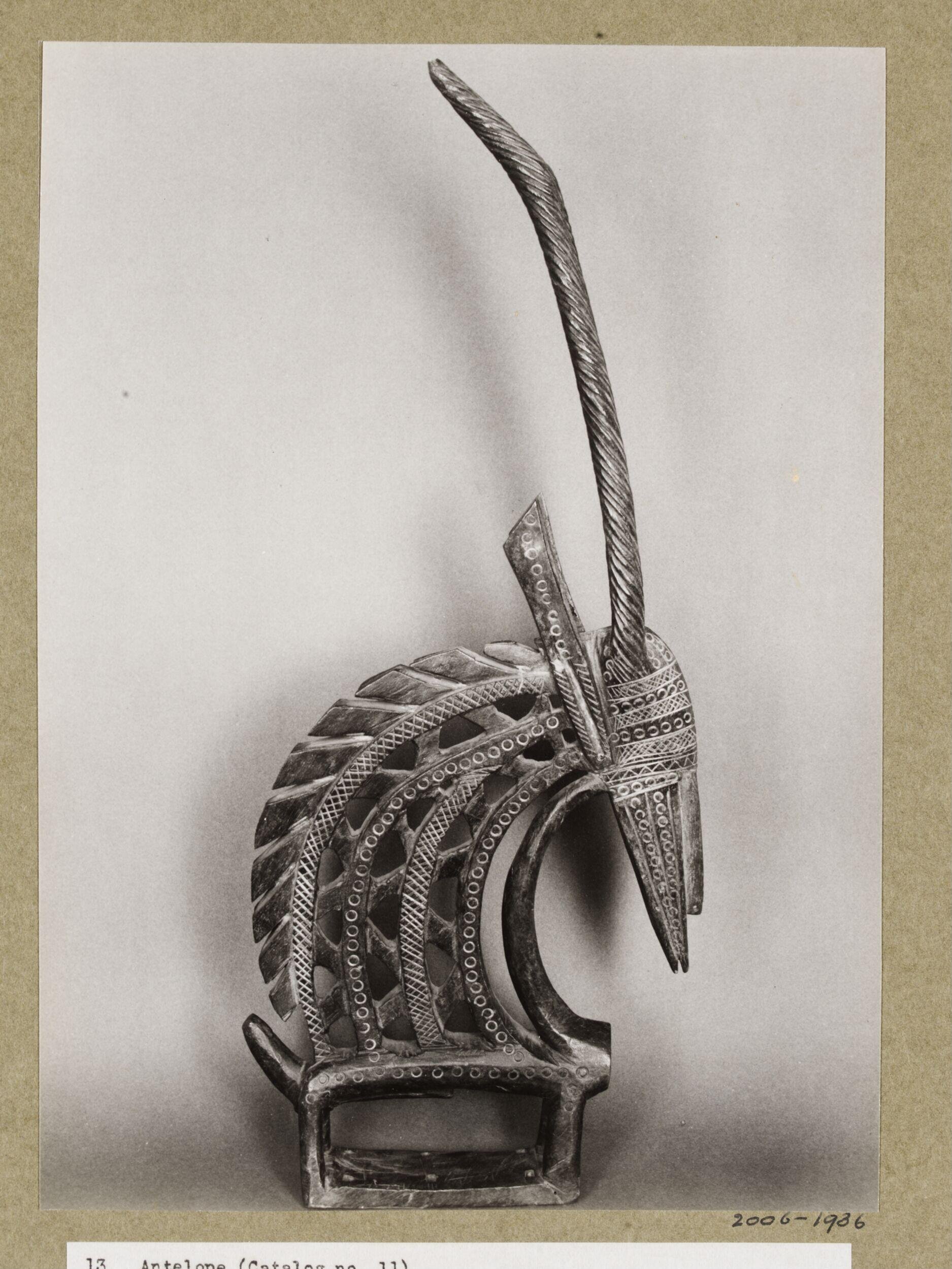 Stylized Antelope. Bambara, Sudan