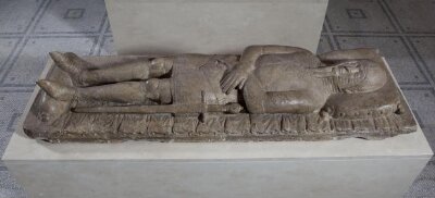 Recumbent effigy of a knight, ca. 1370-1375