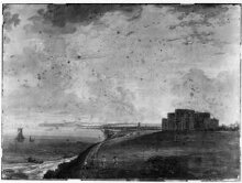 Highcliffe Castle, Dorset (High Cliff, Hampshire), from the East thumbnail 1