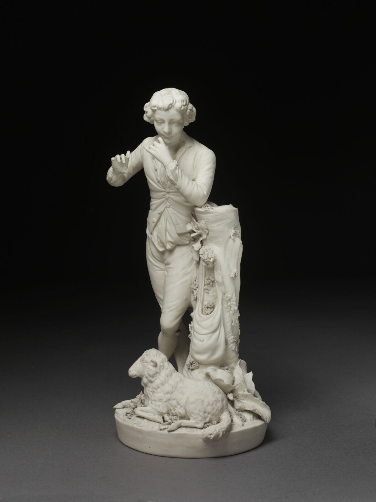 Shepherd playing flute, Jean Jacques Spängler, 1790-1795