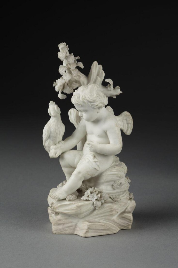 Cupid seated with a falcon top image