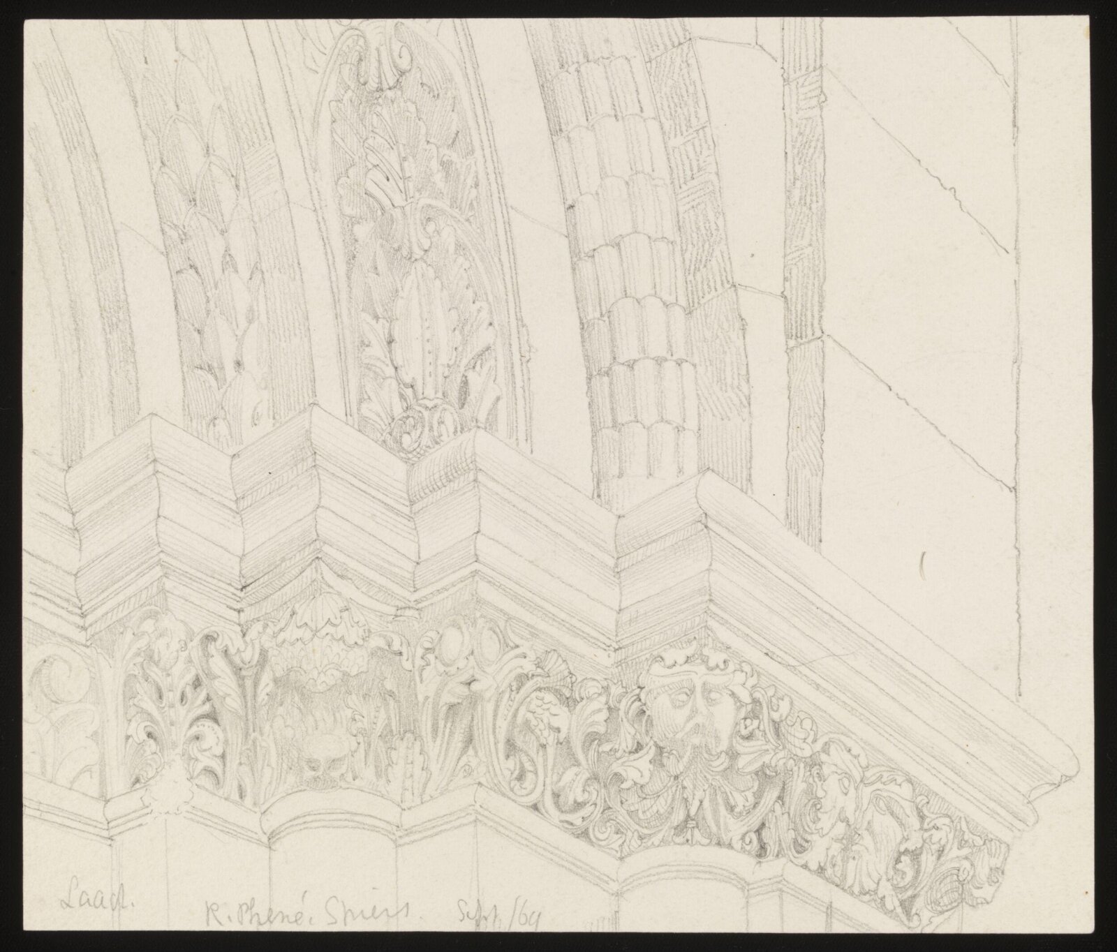 Drawing, Richard Phené Spiers, September 1869