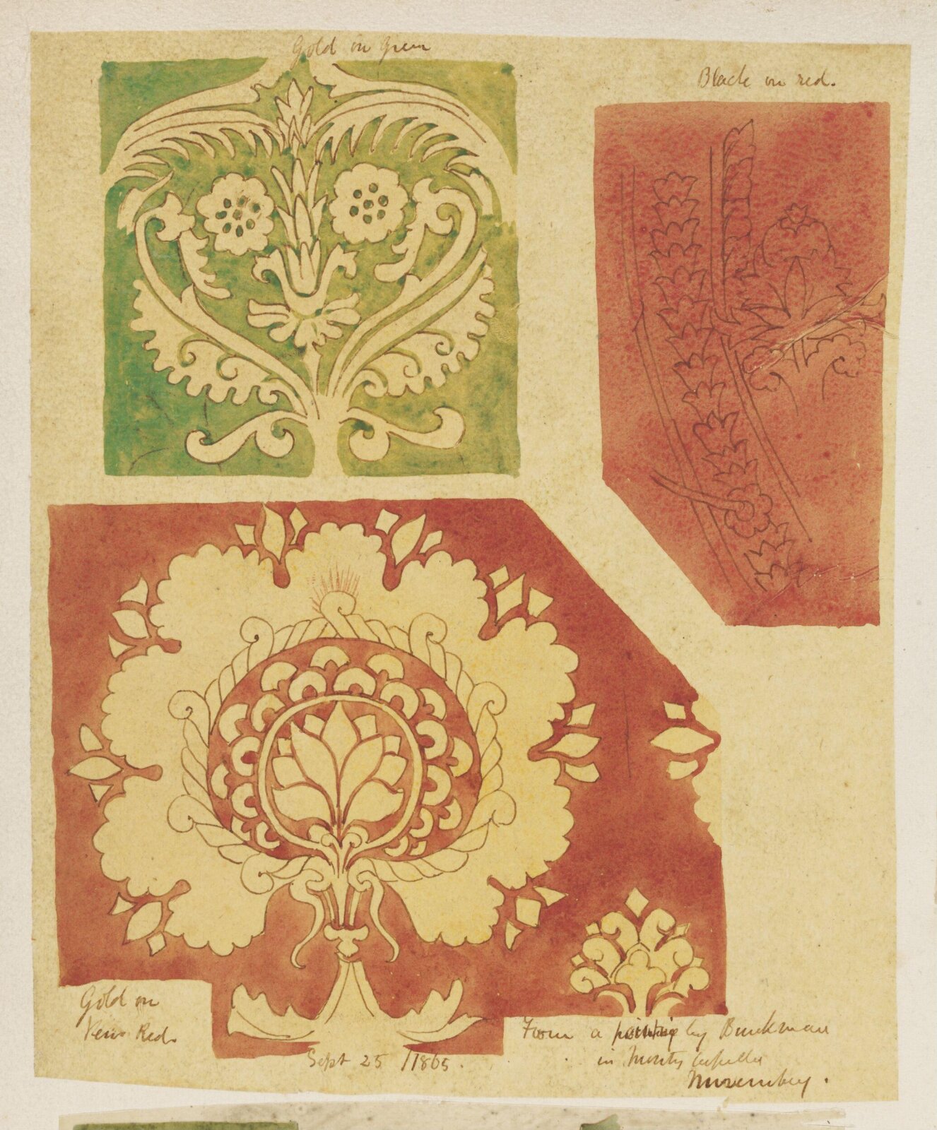Drawing, Richard Phené Spiers, Sept 25th 1865