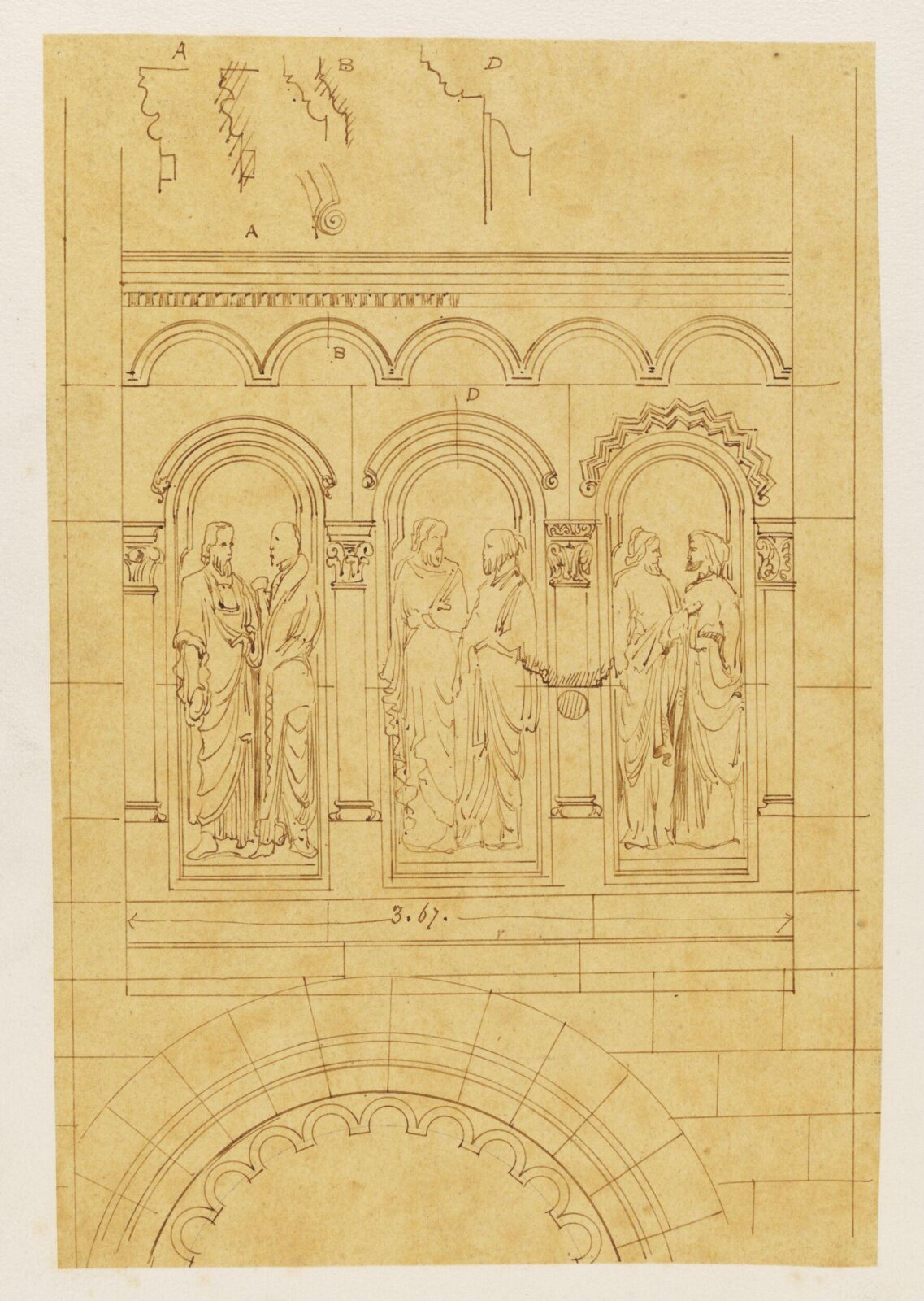 Drawing, Richard Phené Spiers, 19th century