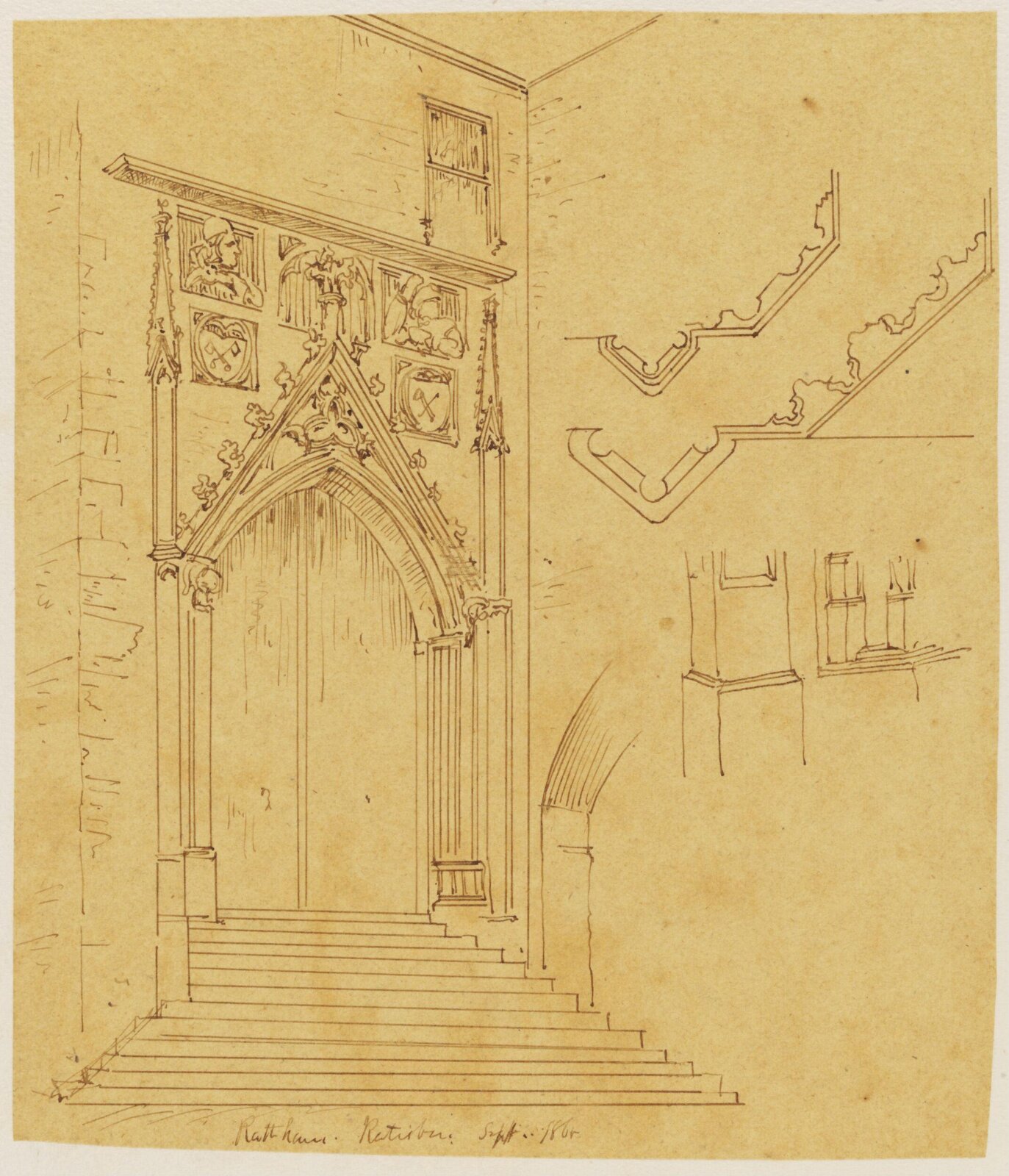 Drawing, Richard Phené Spiers, Sept 1865