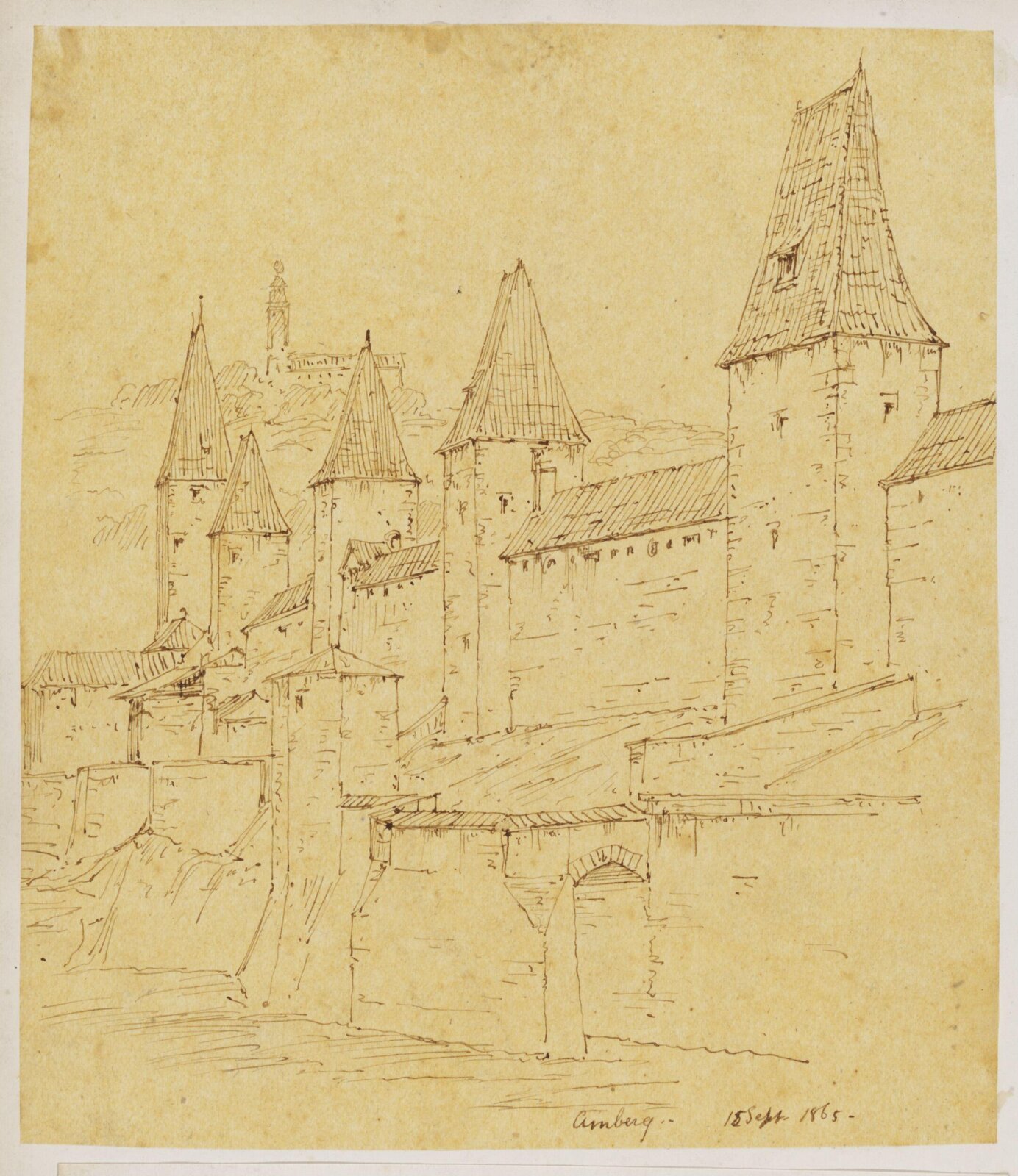 Drawing, Richard Phené Spiers, 15th September 1865