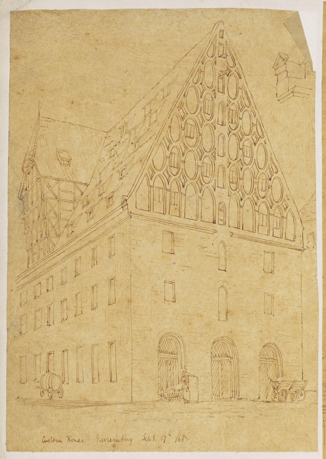 Drawing, Richard Phené Spiers, 17th September 1865