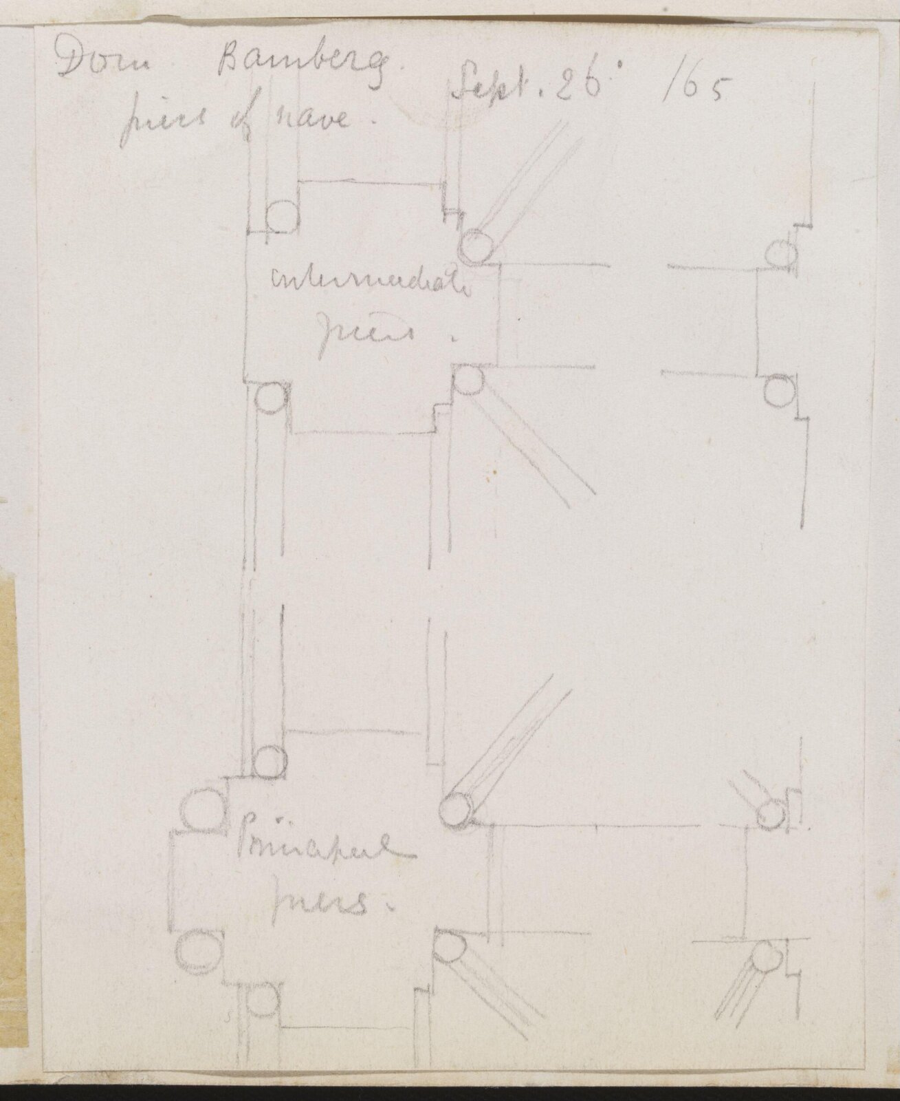 Drawing, Richard Phené Spiers, 26th September 1865