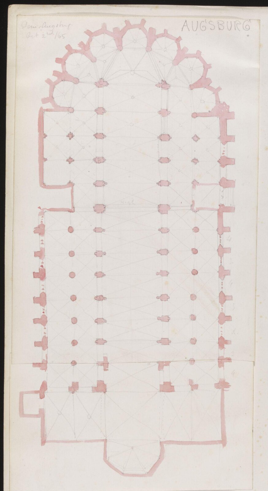 Drawing, Richard Phené Spiers, 2nd October 1865