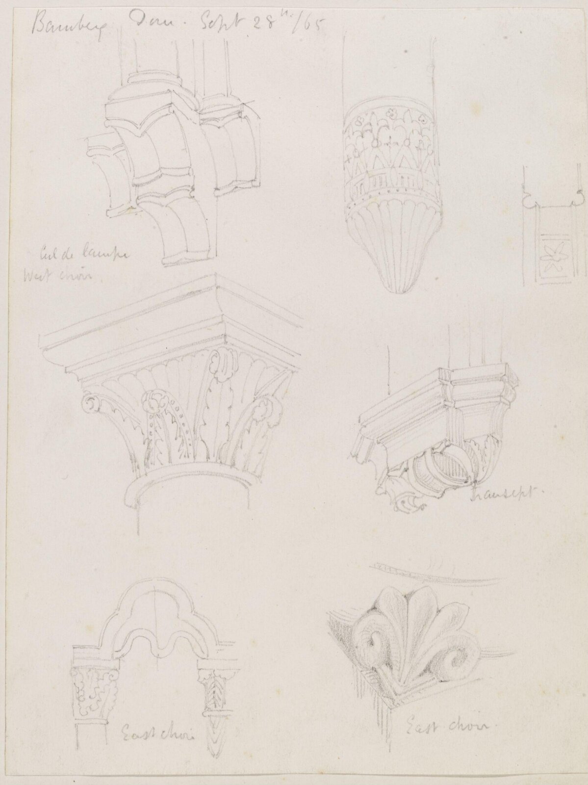 Drawing, Richard Phené Spiers, 28th September 1865