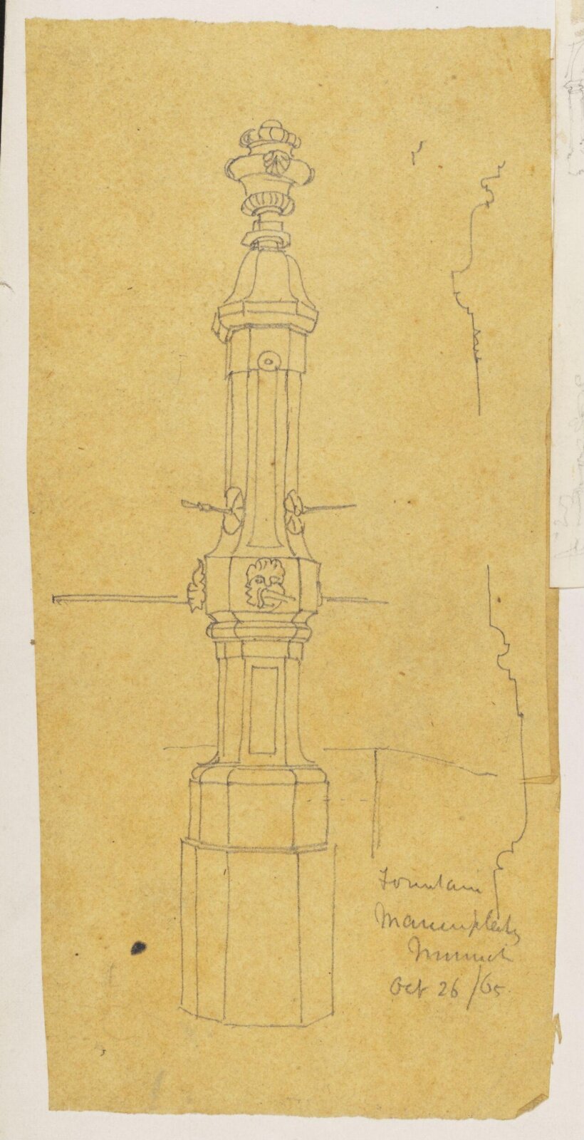 Drawing, Richard Phené Spiers, 26th October 1865