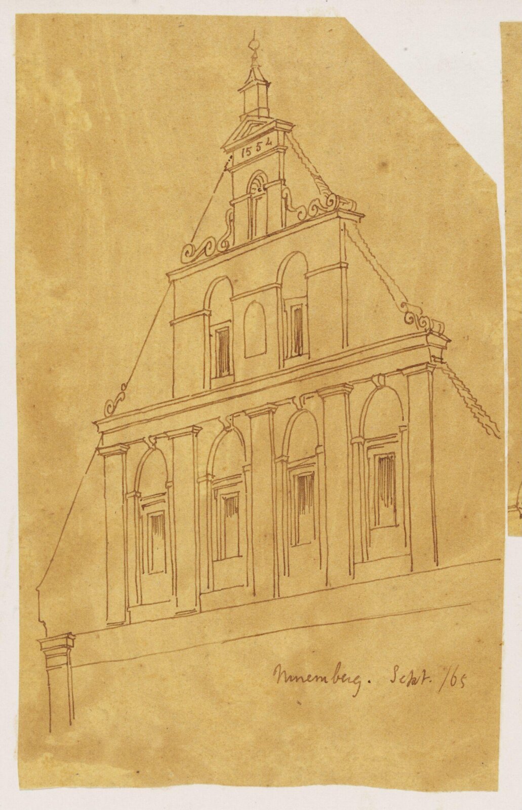 Drawing, Richard Phené Spiers, Sept 1865