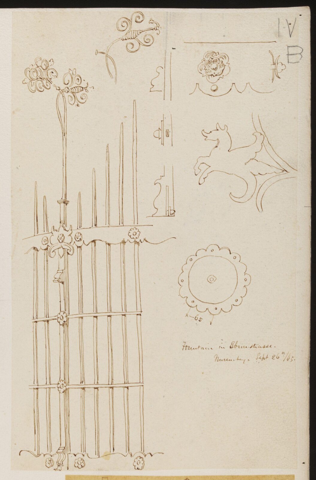Drawing, Richard Phené Spiers, 26th Sept 1865