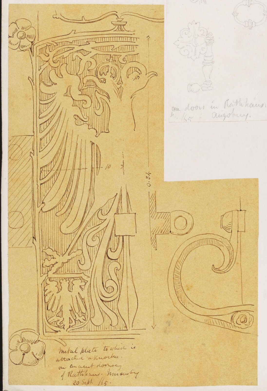 Drawing, Richard Phené Spiers, 20th Sept 1865