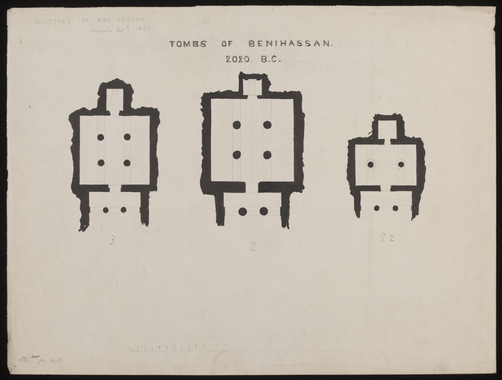 Drawing, Richard Phené Spiers, March 20th 1866