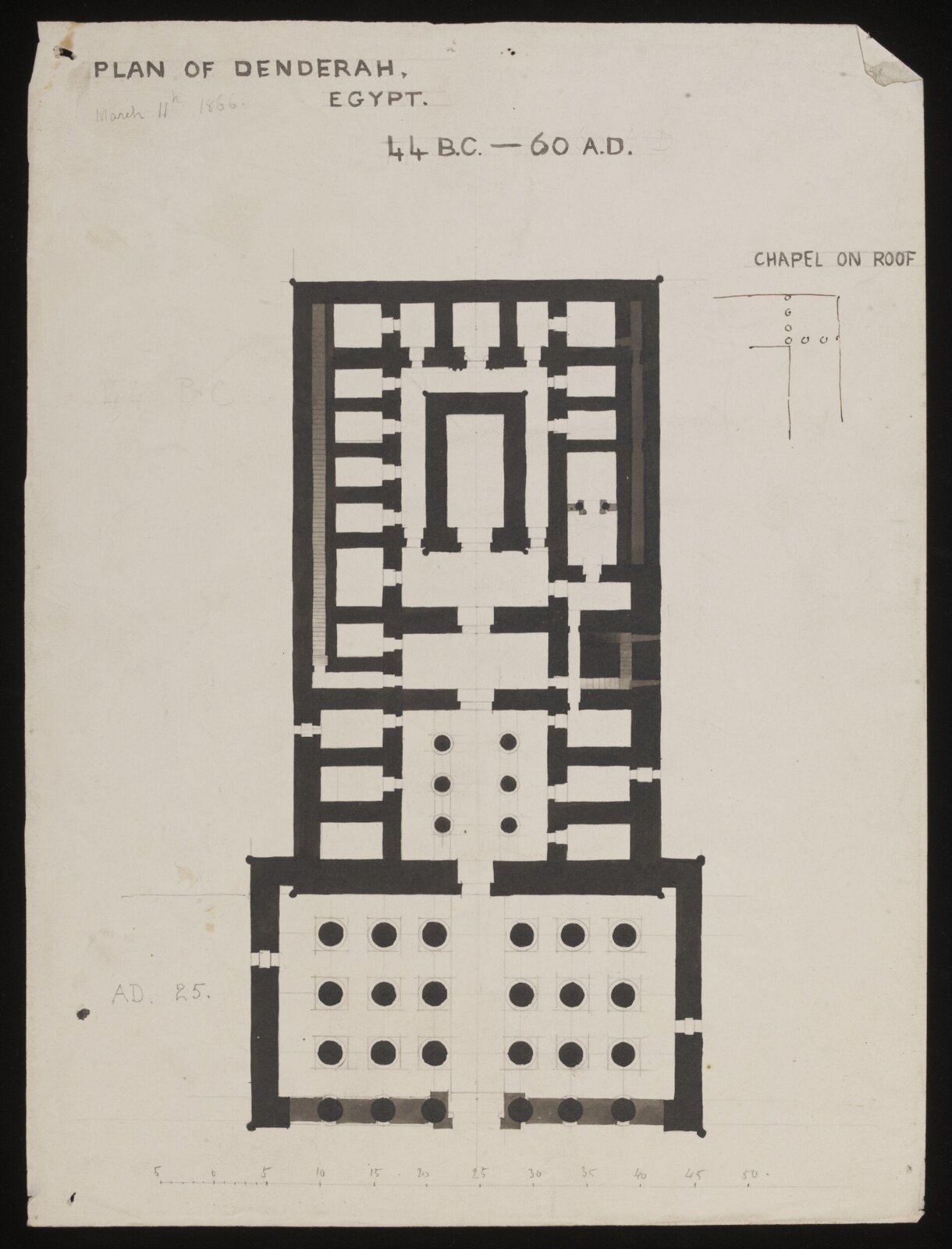 Drawing, Richard Phené Spiers, March 11th 1866
