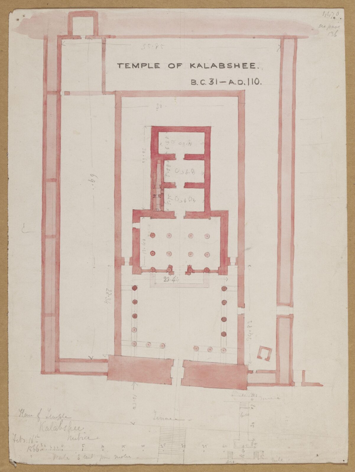 Drawing, Richard Phené Spiers, Feb 16th 1866