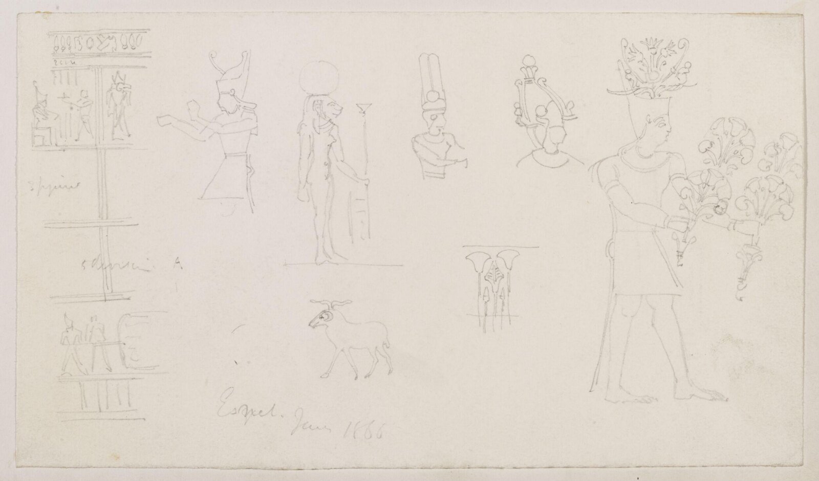 Drawing, Richard Phené Spiers, Jan 1866