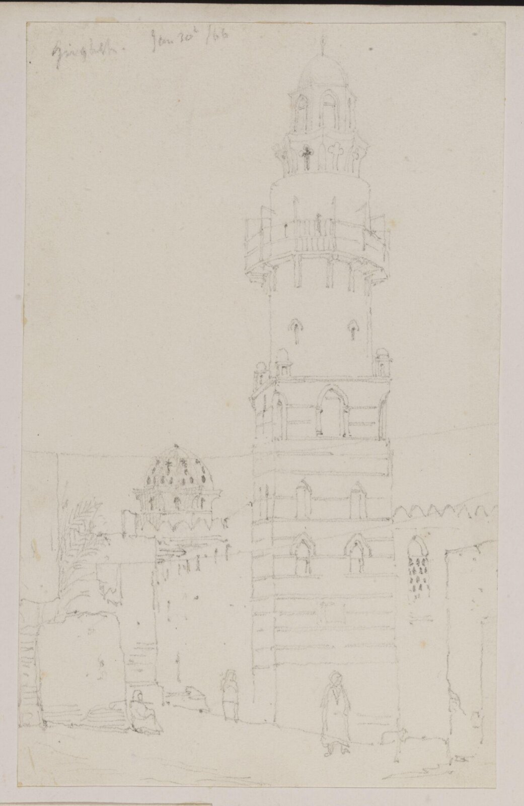 Drawing, Richard Phené Spiers, Jan 30th 1866