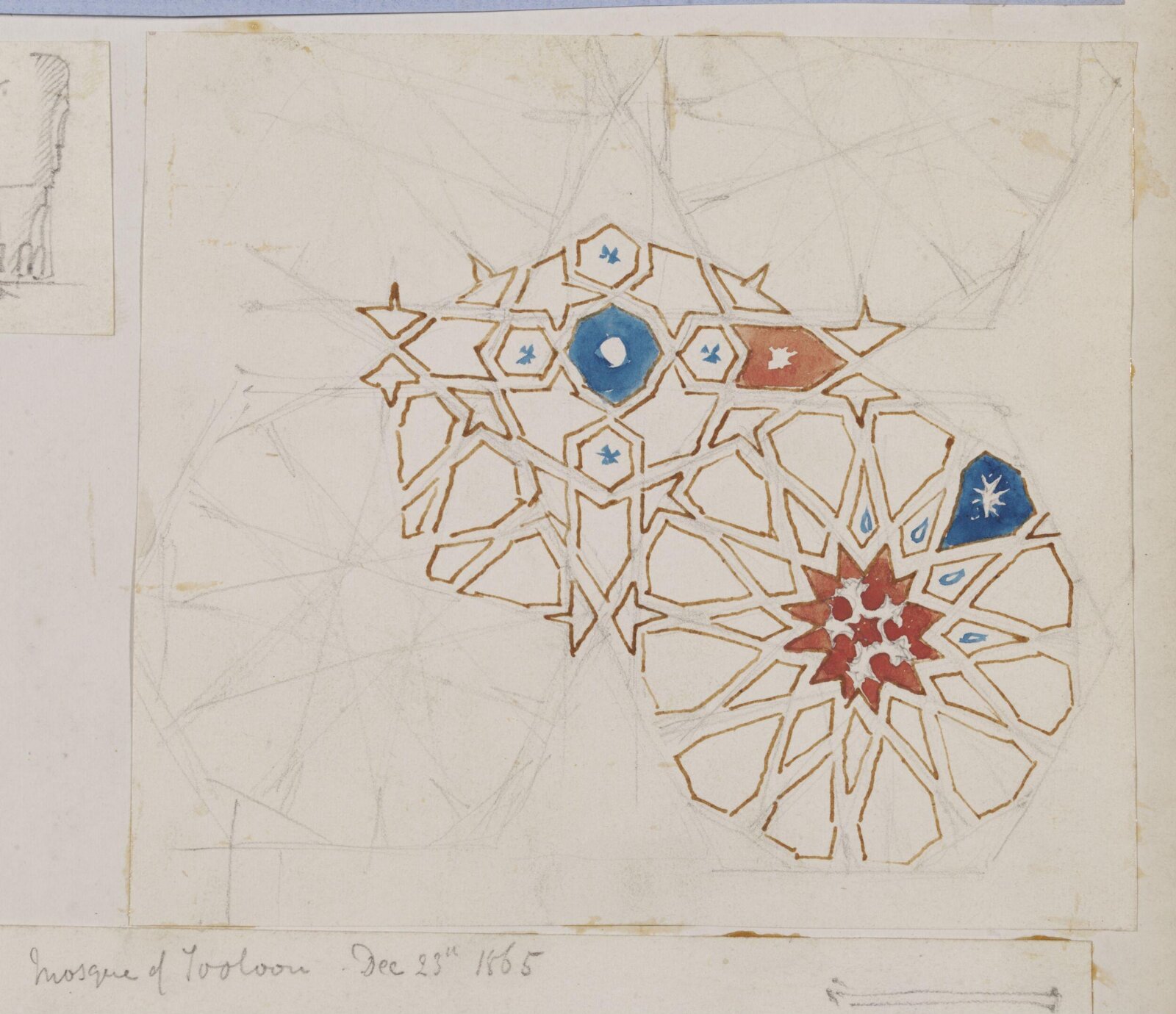 Drawing, Richard Phené Spiers, Dec 23rd 1865