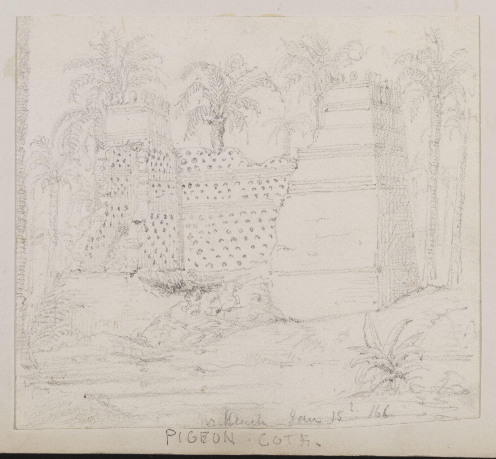 Drawing, Richard Phené Spiers, Jan 15th 1866