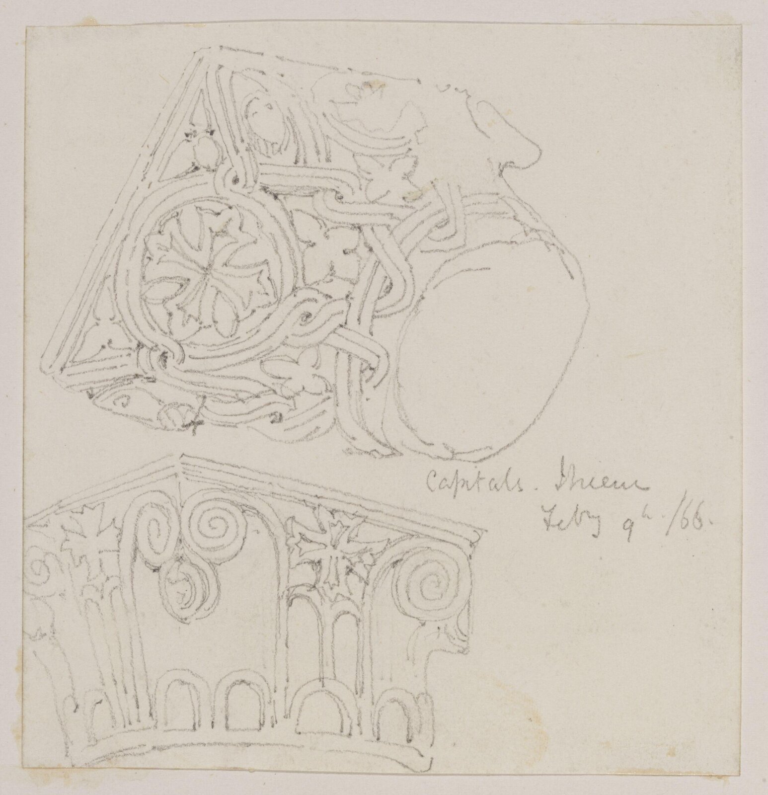 Drawing, Richard Phené Spiers, 9th February 1866