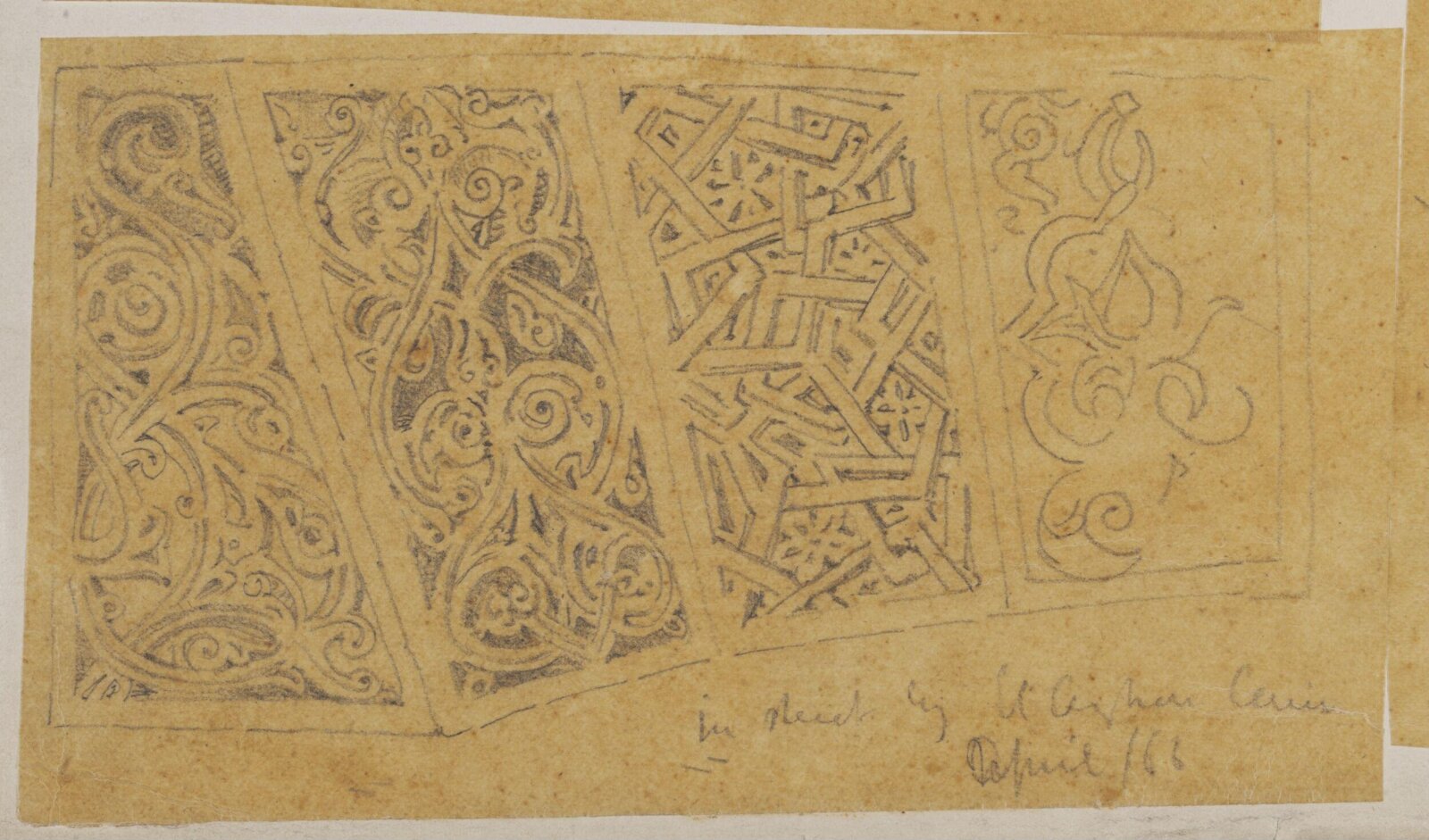 Drawing, Richard Phené Spiers, April 1866