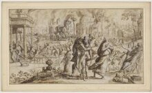 The Sack of Troy with Aeneas and His Family Fleeing (Virgil, Aeneid 2.671-729 thumbnail 1