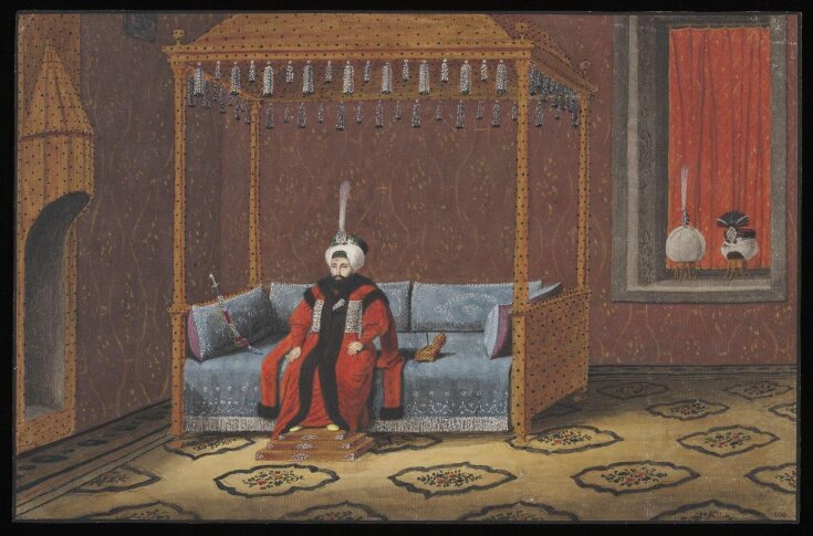 Portrait of Sultan Mahmud II enthroned top image
