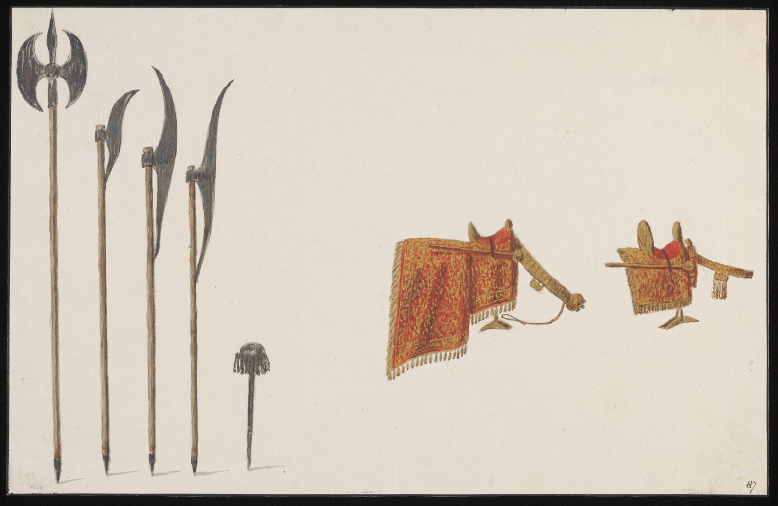 Saddles and battle-axes, about 1809.