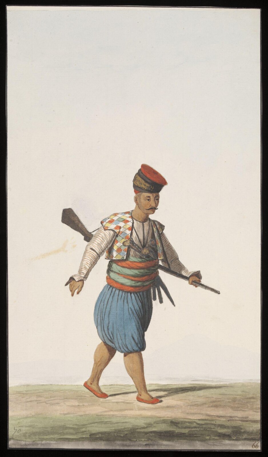 A heavily-armed man, about 1809