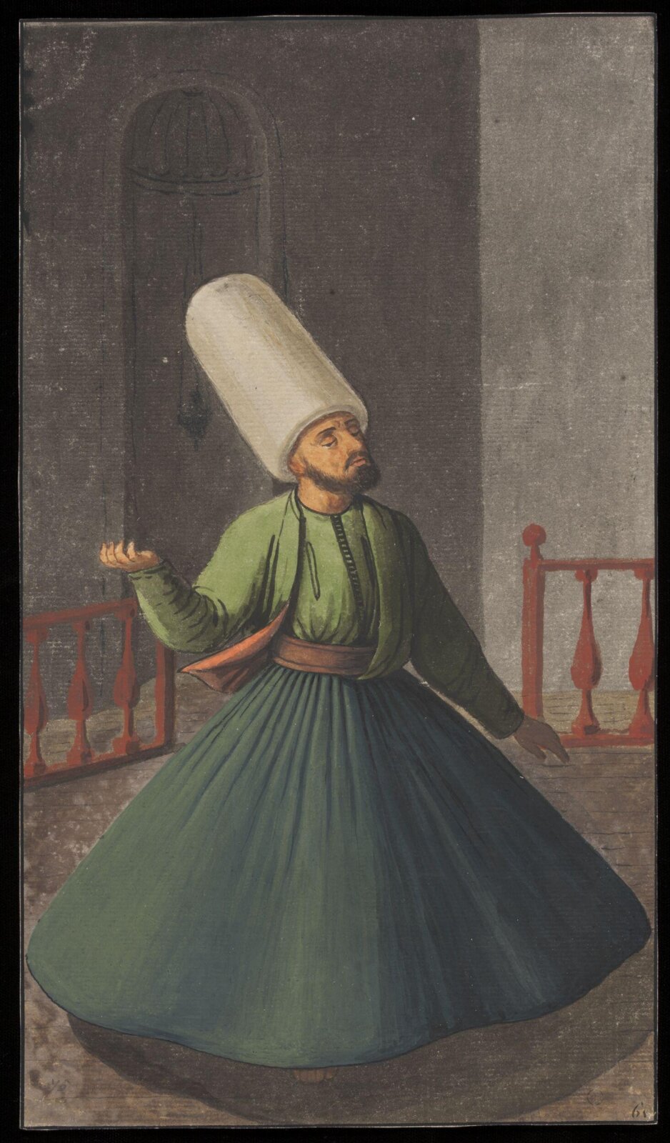 A Mevlevi, or Whirling Dervish, about 1809