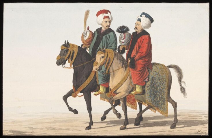 Two Royal Turban-Bearers on horseback top image