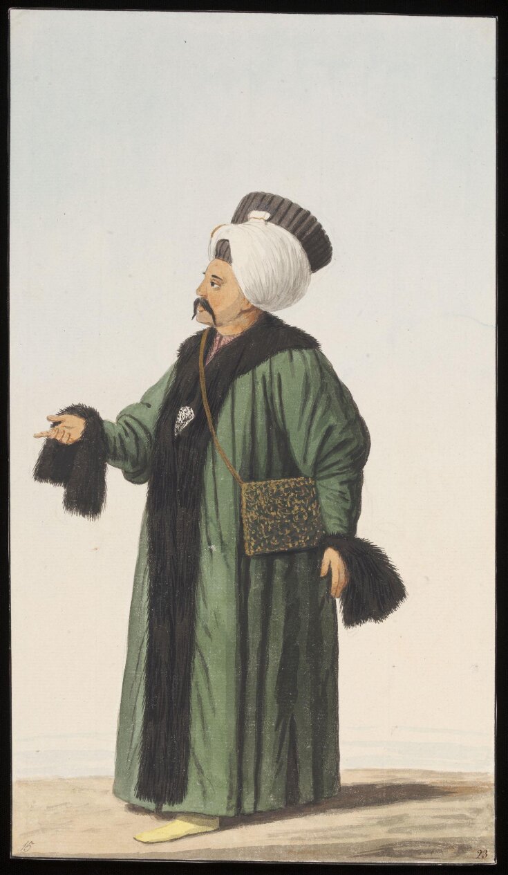An Ottoman Official, perhaps the Sultan's private secretary, top image