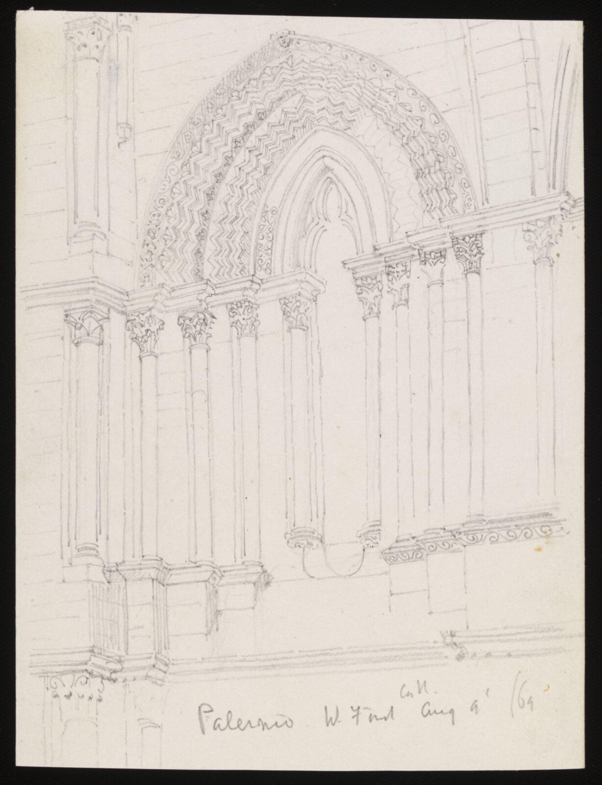 Drawing, Richard Phené Spiers, 9th August 1869