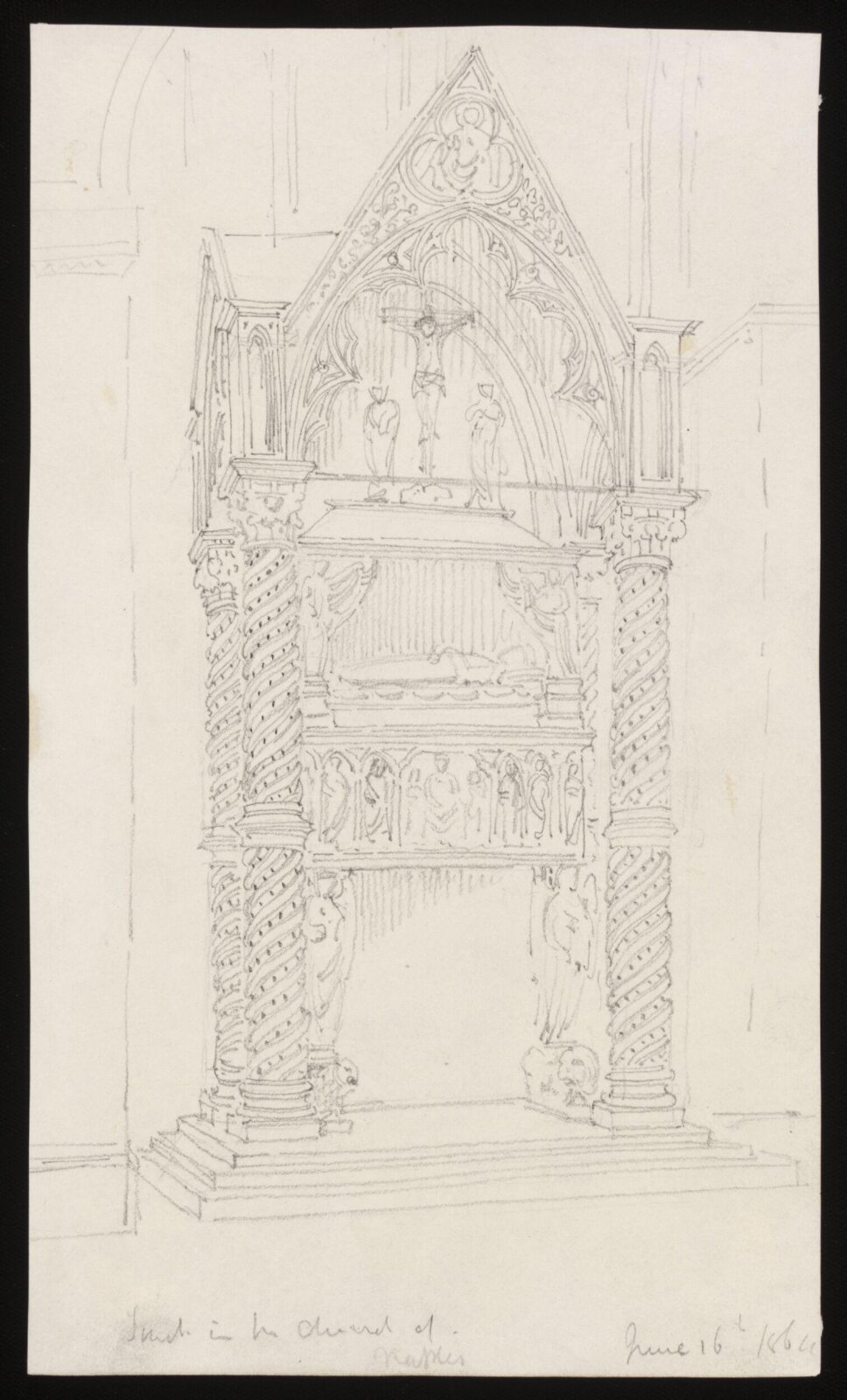 Drawing, Richard Phené Spiers, 16th June 1864