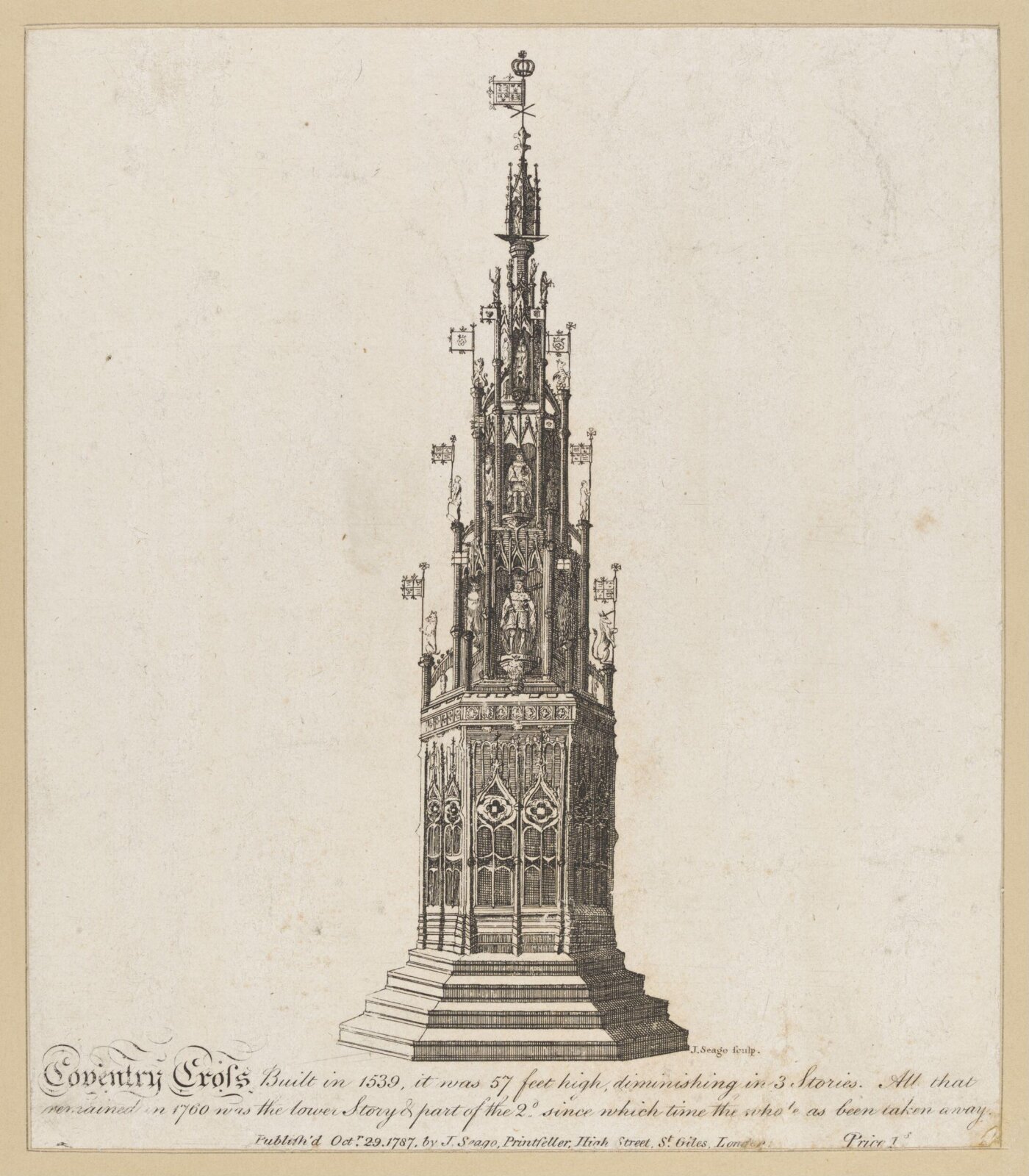Drawing, John Seago, Oct 29th 1787
