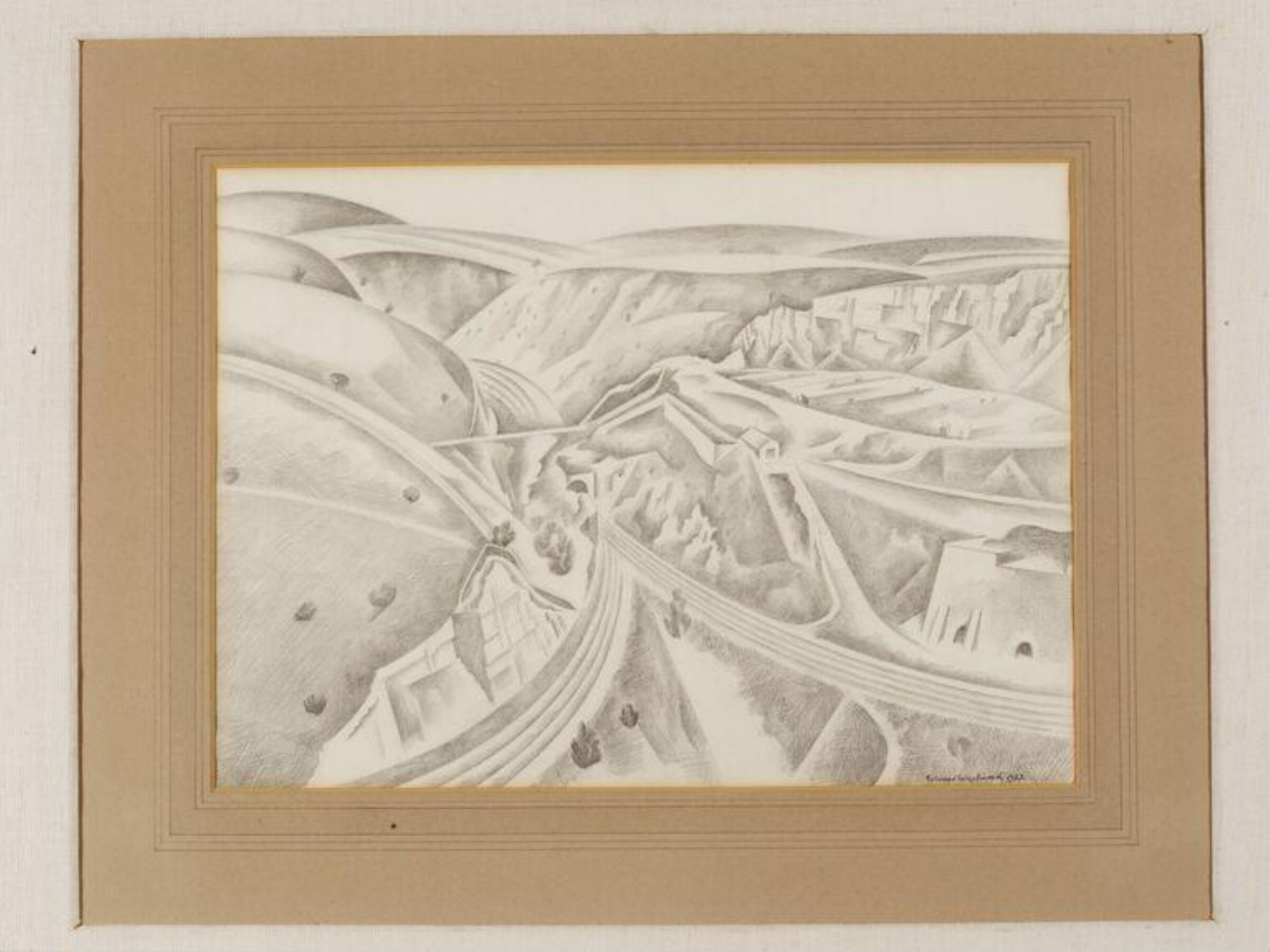 Chee Dale, Derbyshire, Edward Wadsworth, 1922