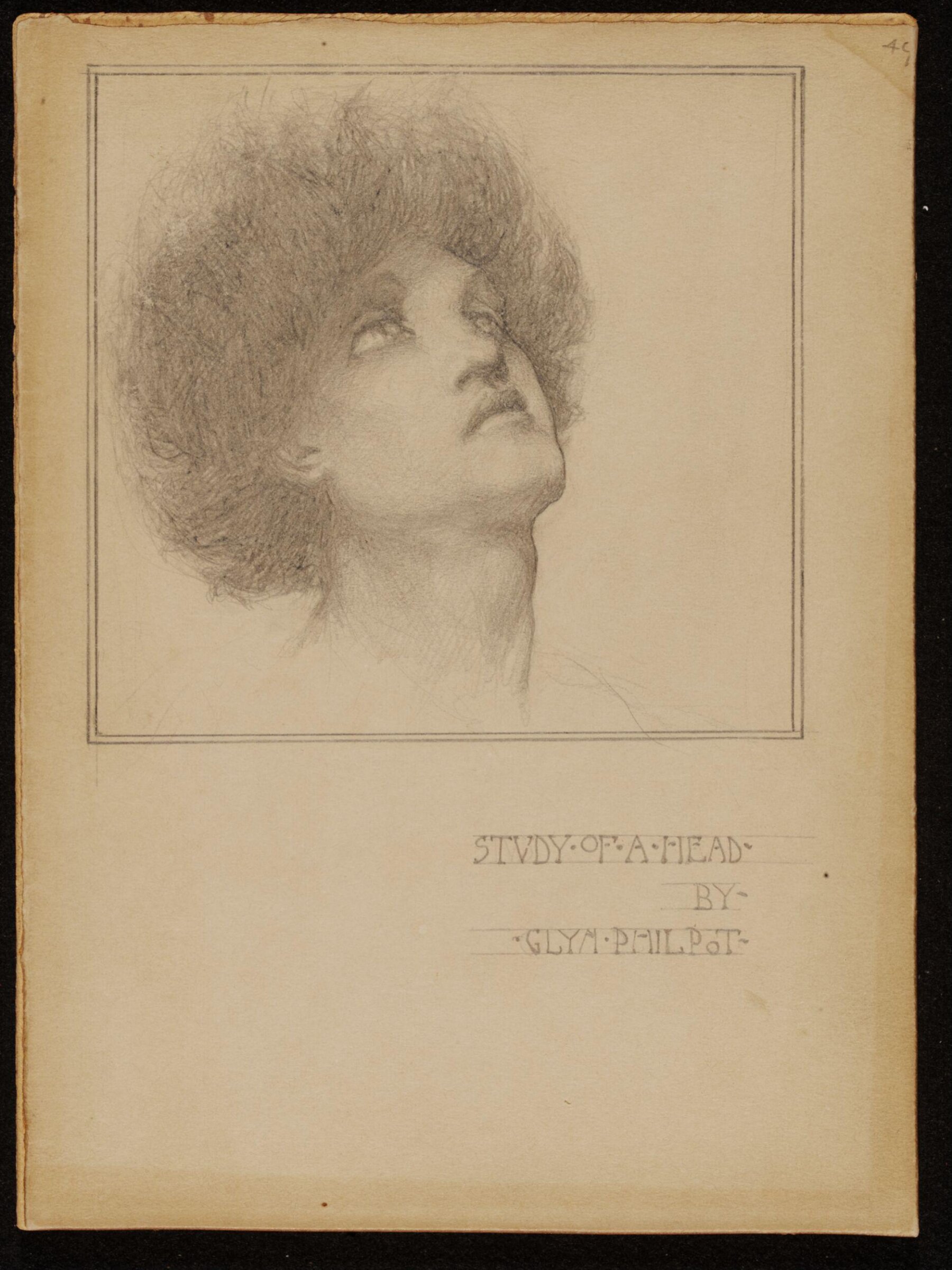 Study of a head, Glyn Warren Philpot, ca.1900-ca. 1937